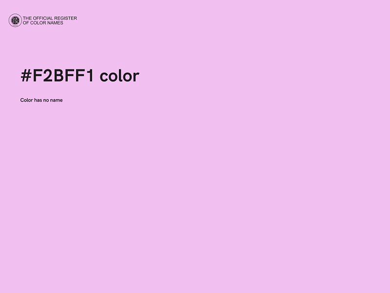 #F2BFF1 color image