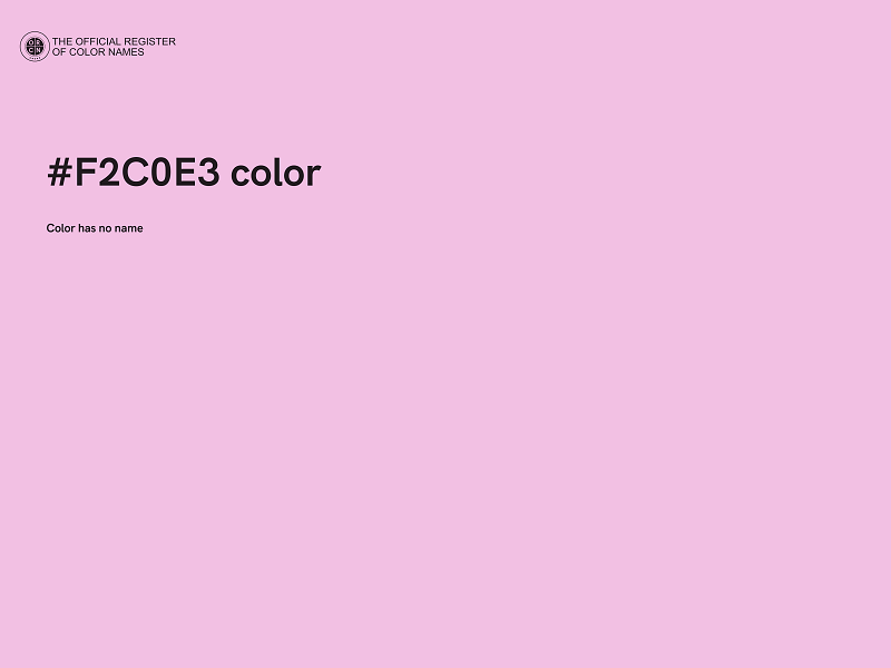#F2C0E3 color image