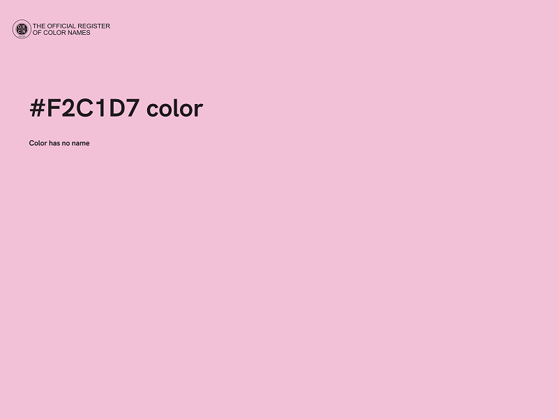 #F2C1D7 color image