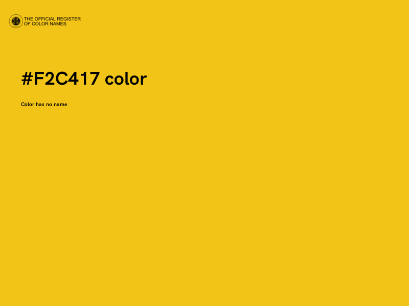 #F2C417 color image