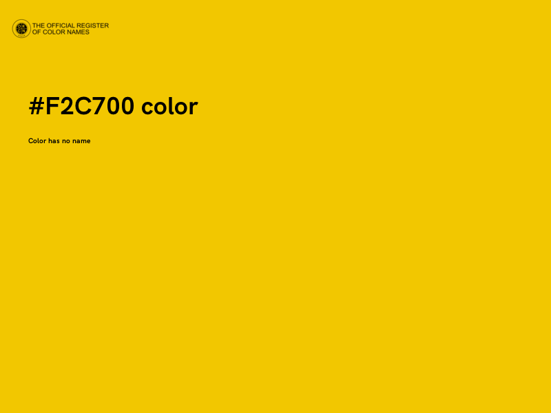 #F2C700 color image