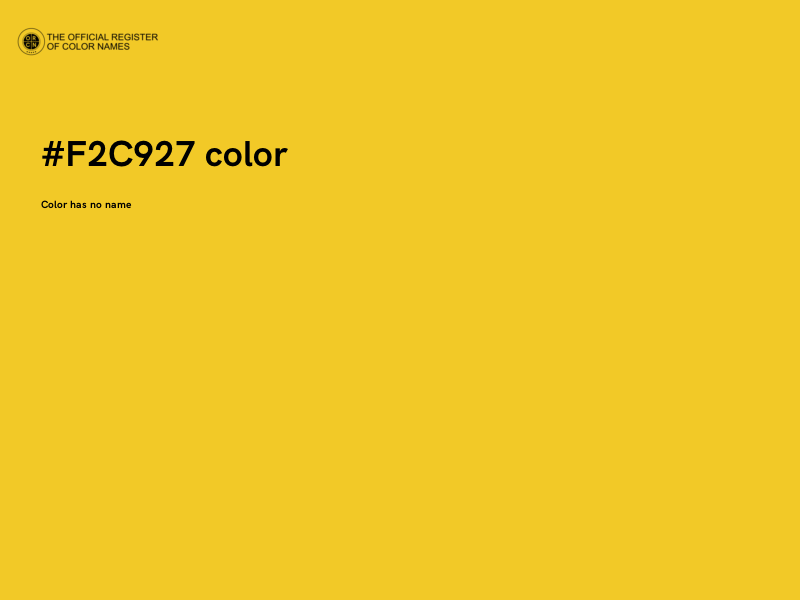 #F2C927 color image