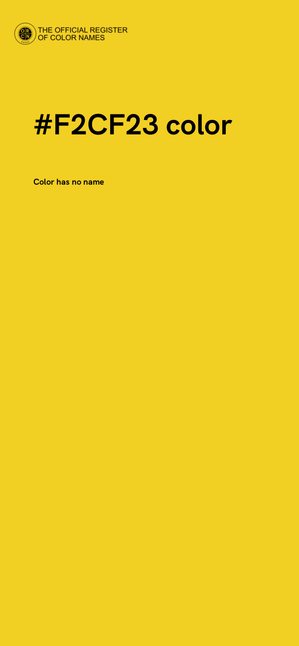 #F2CF23 color image