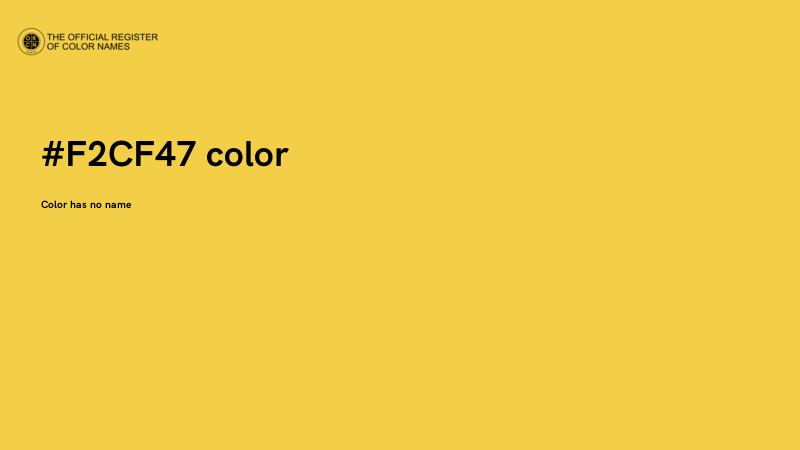 #F2CF47 color image