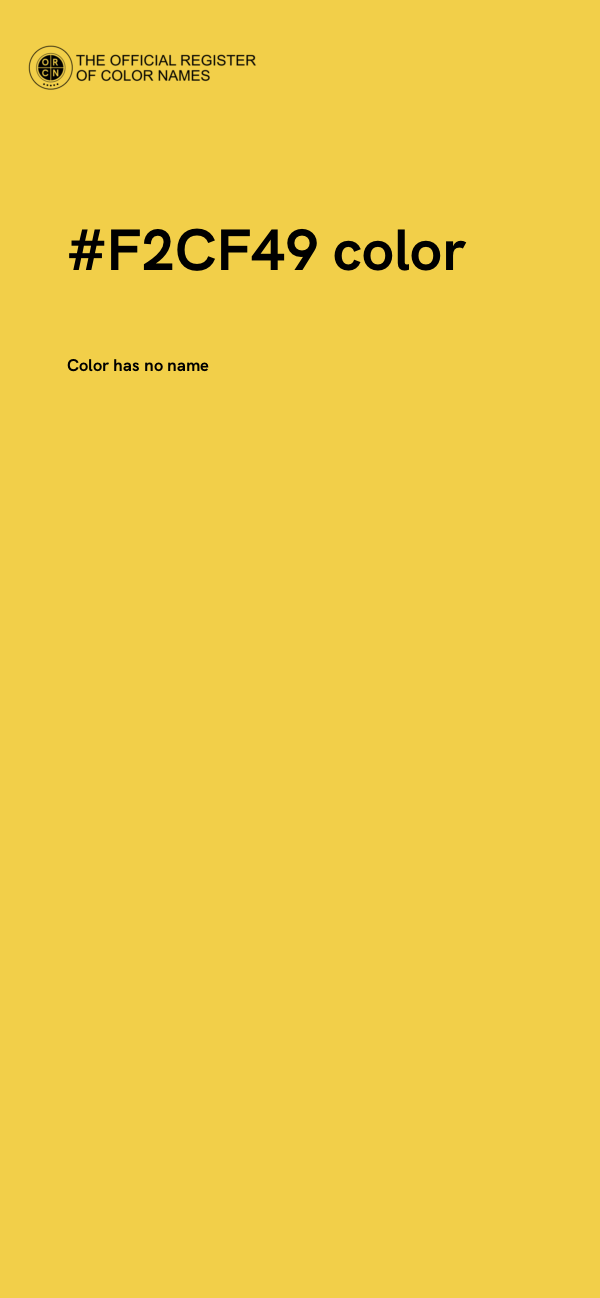 #F2CF49 color image