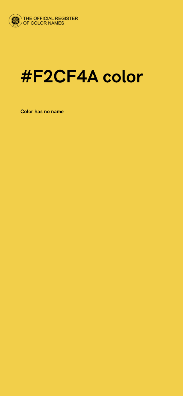 #F2CF4A color image