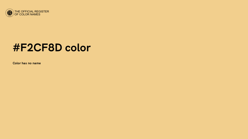 #F2CF8D color image