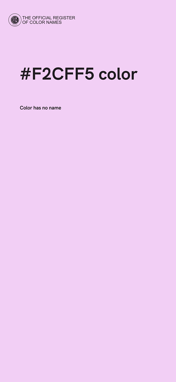 #F2CFF5 color image