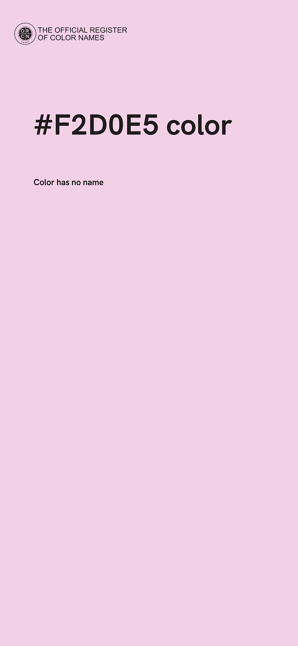 #F2D0E5 color image