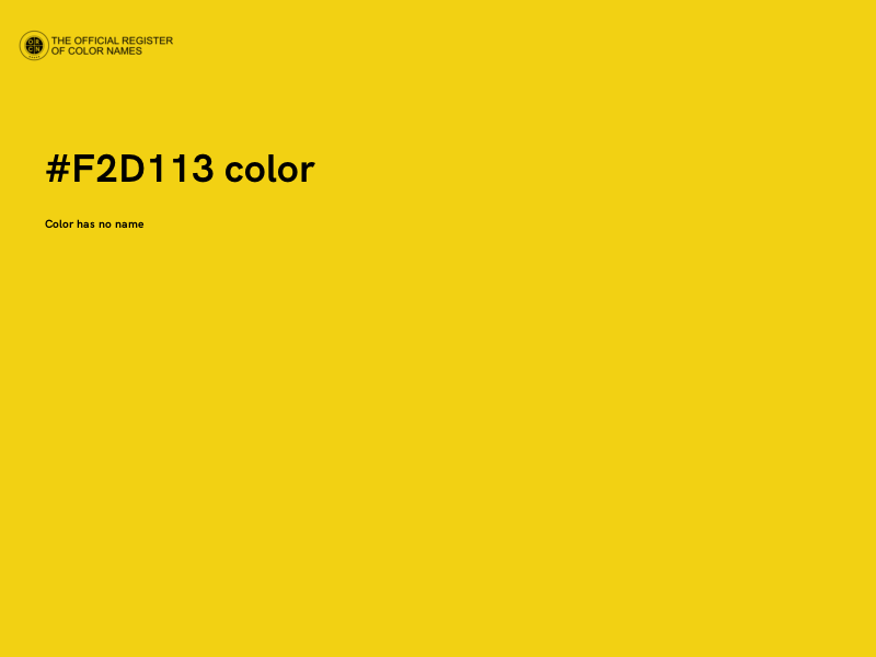 #F2D113 color image