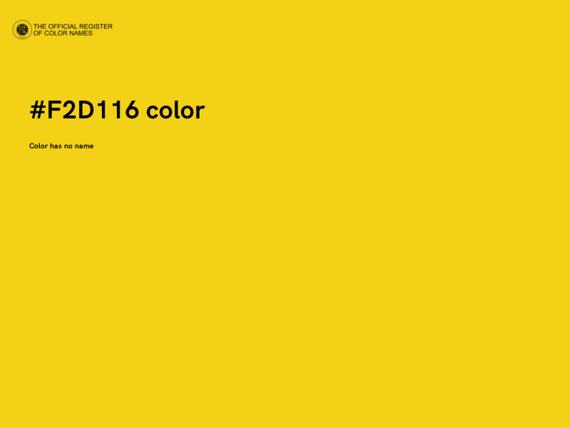 #F2D116 color image
