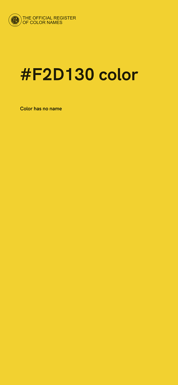 #F2D130 color image