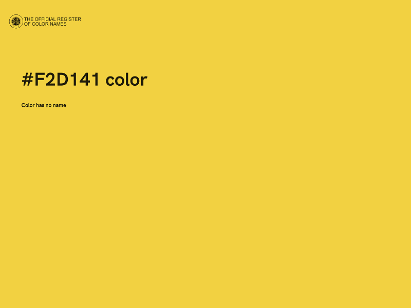 #F2D141 color image