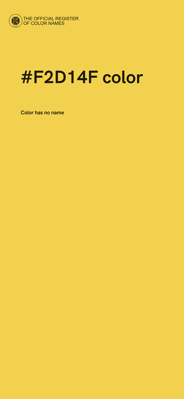 #F2D14F color image