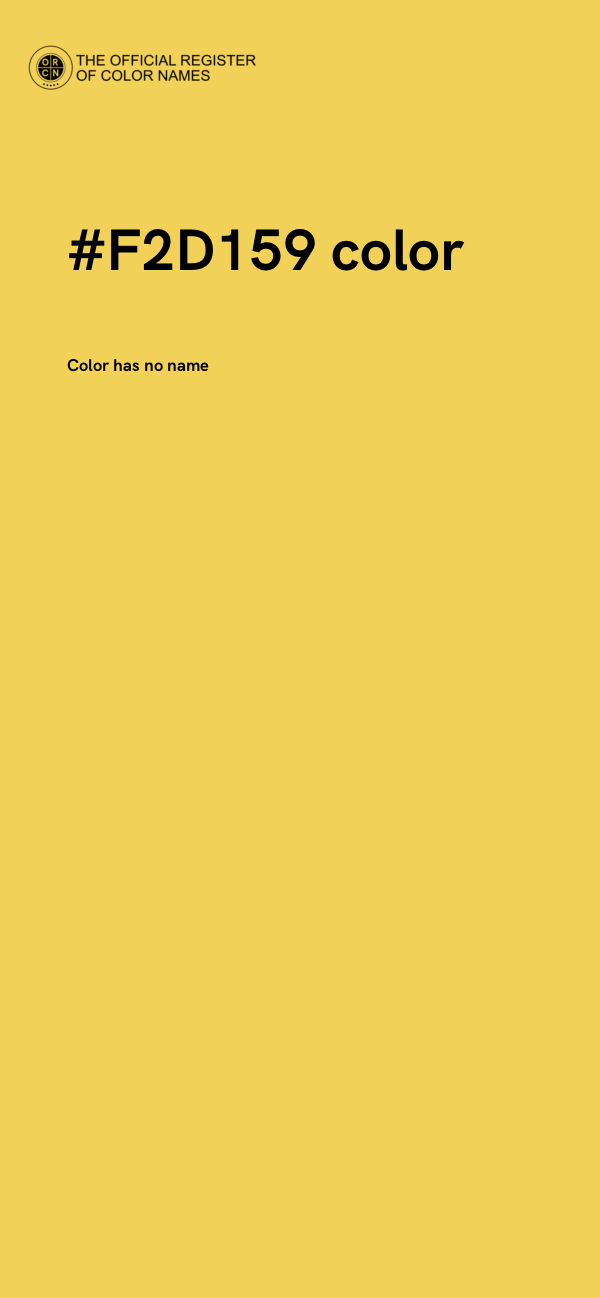#F2D159 color image