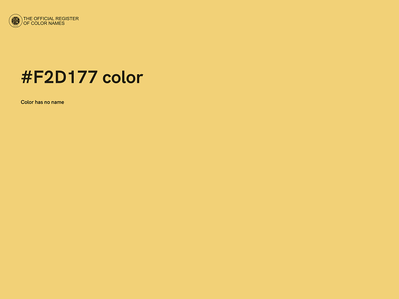 #F2D177 color image