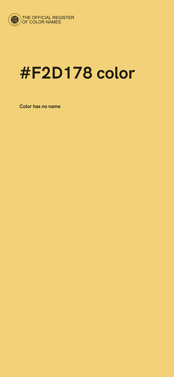#F2D178 color image