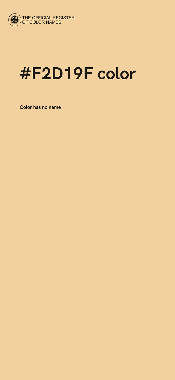 #F2D19F color image
