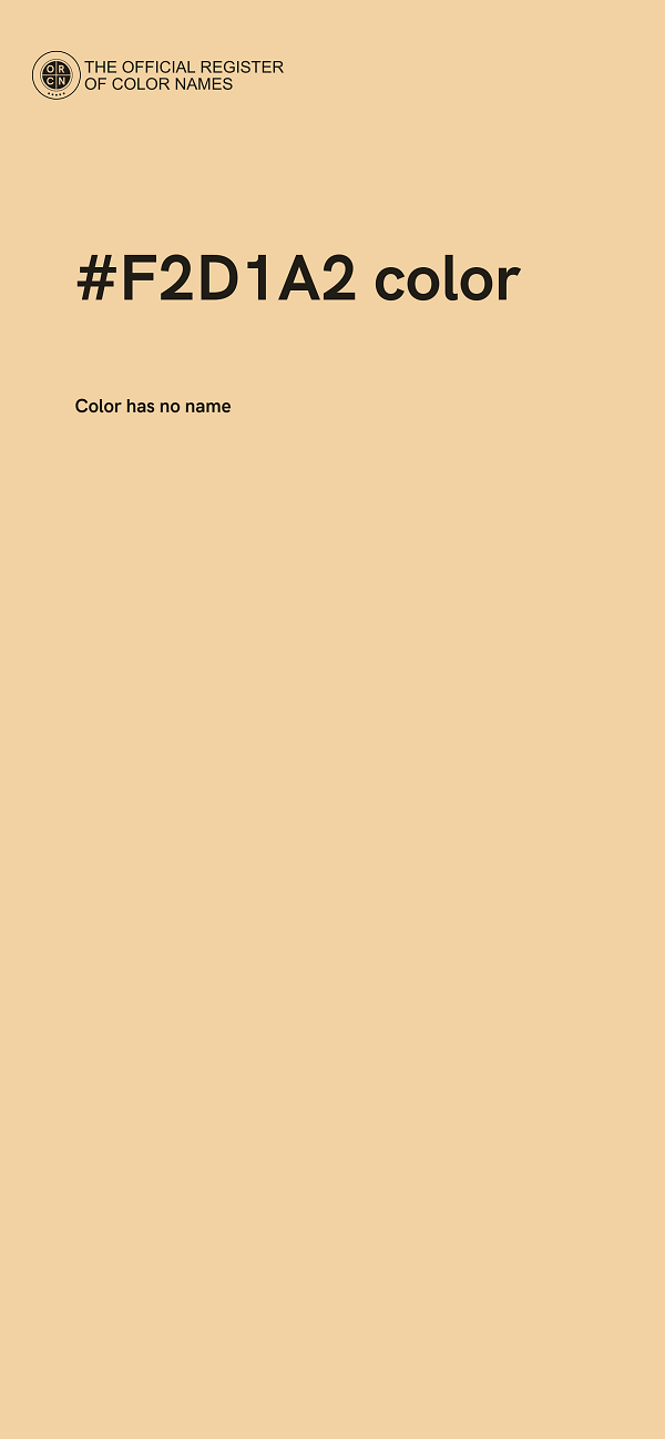#F2D1A2 color image