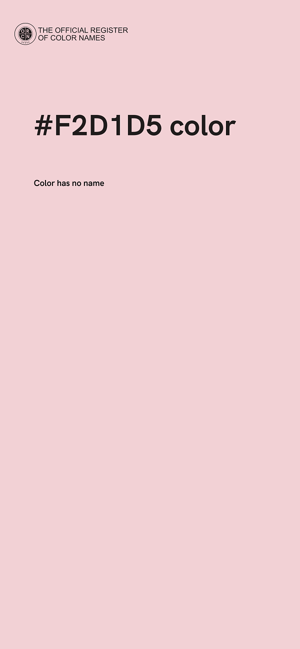 #F2D1D5 color image