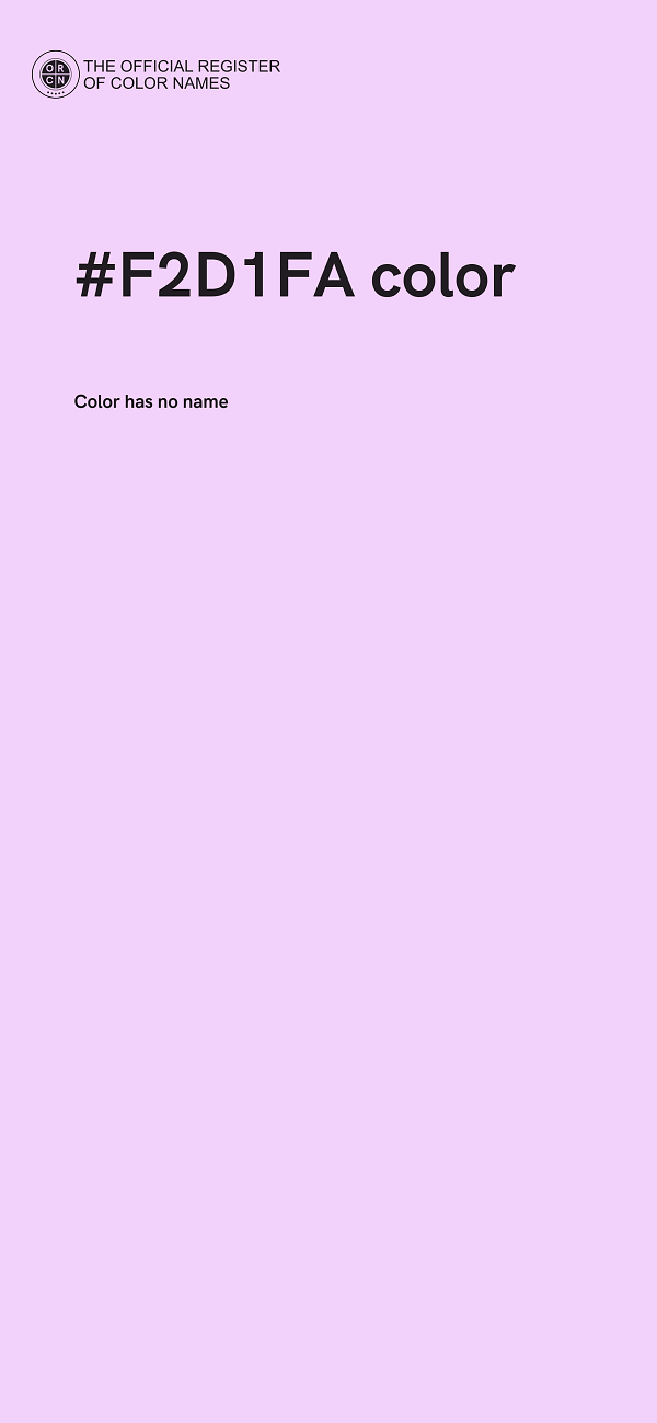 #F2D1FA color image