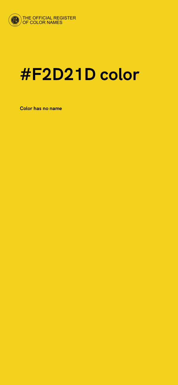 #F2D21D color image