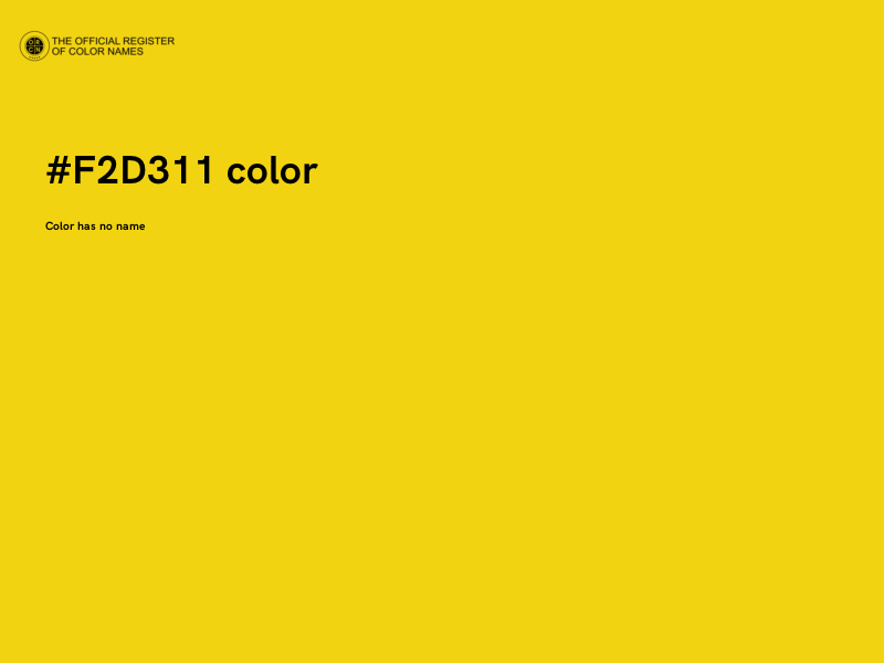 #F2D311 color image