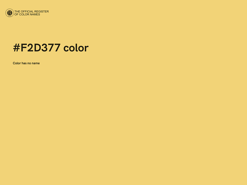 #F2D377 color image