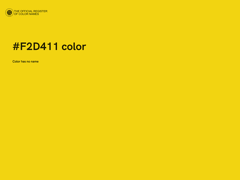 #F2D411 color image