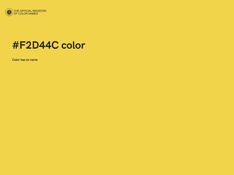 #F2D44C color image