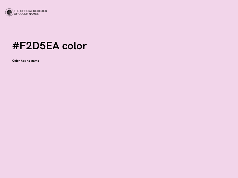 #F2D5EA color image