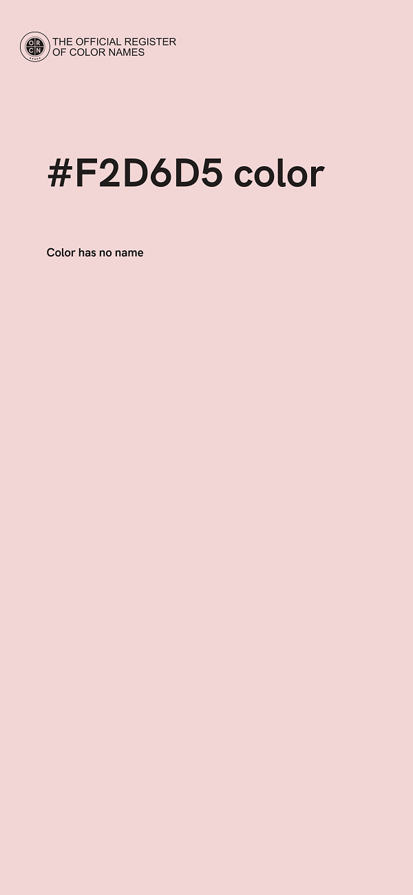 #F2D6D5 color image