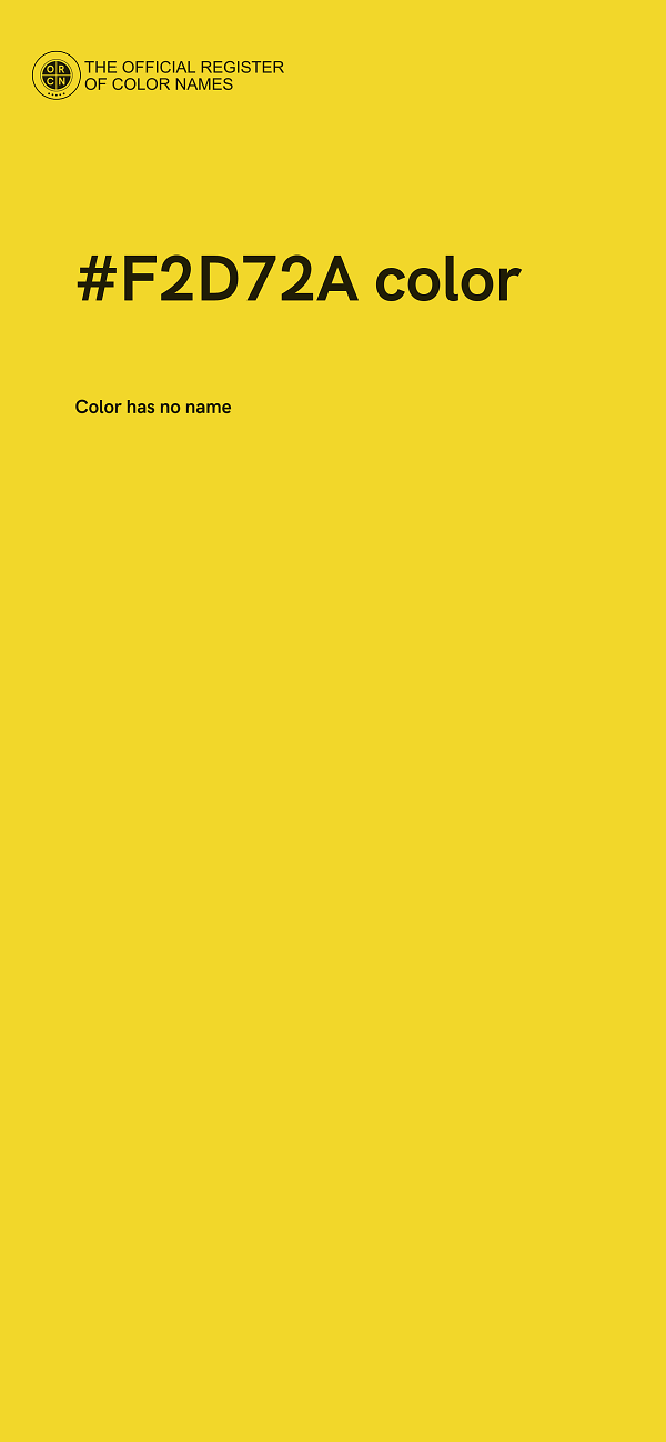 #F2D72A color image