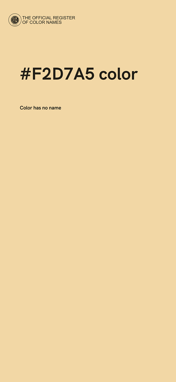 #F2D7A5 color image