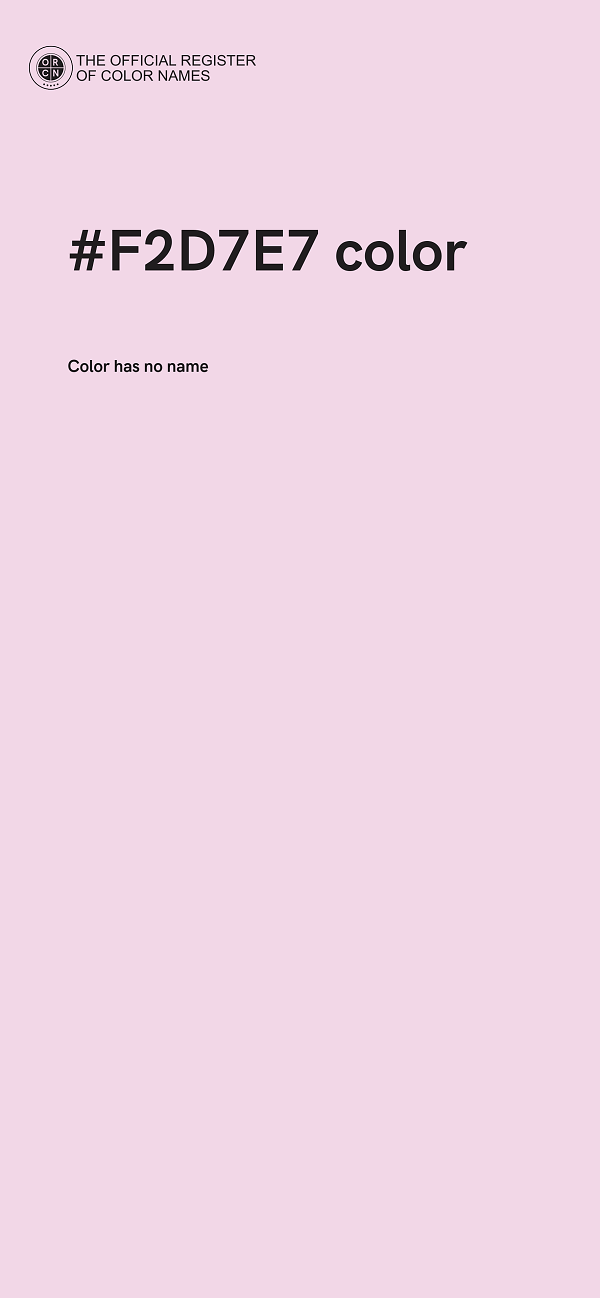 #F2D7E7 color image