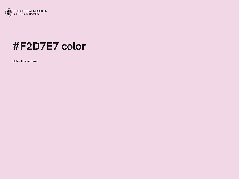 #F2D7E7 color image