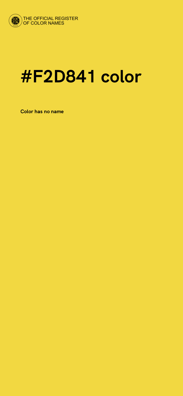 #F2D841 color image