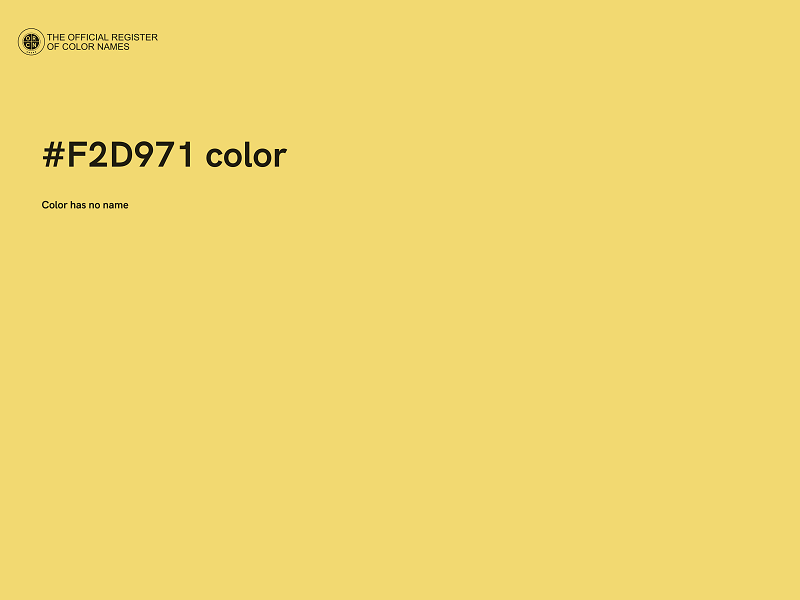 #F2D971 color image