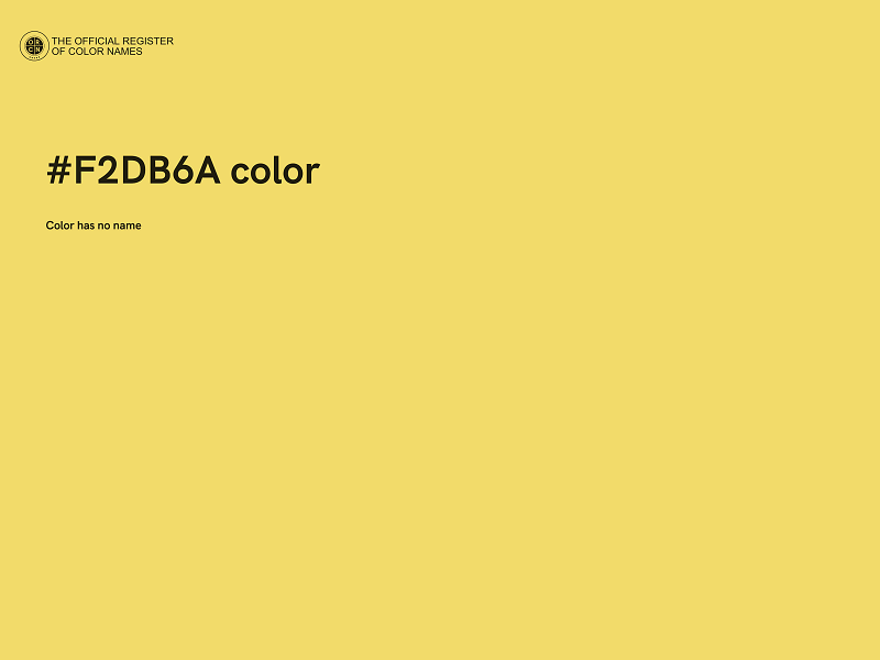 #F2DB6A color image