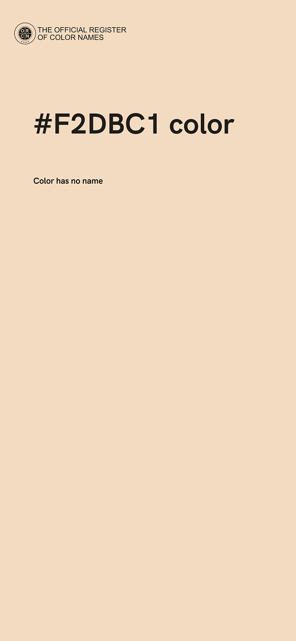 #F2DBC1 color image