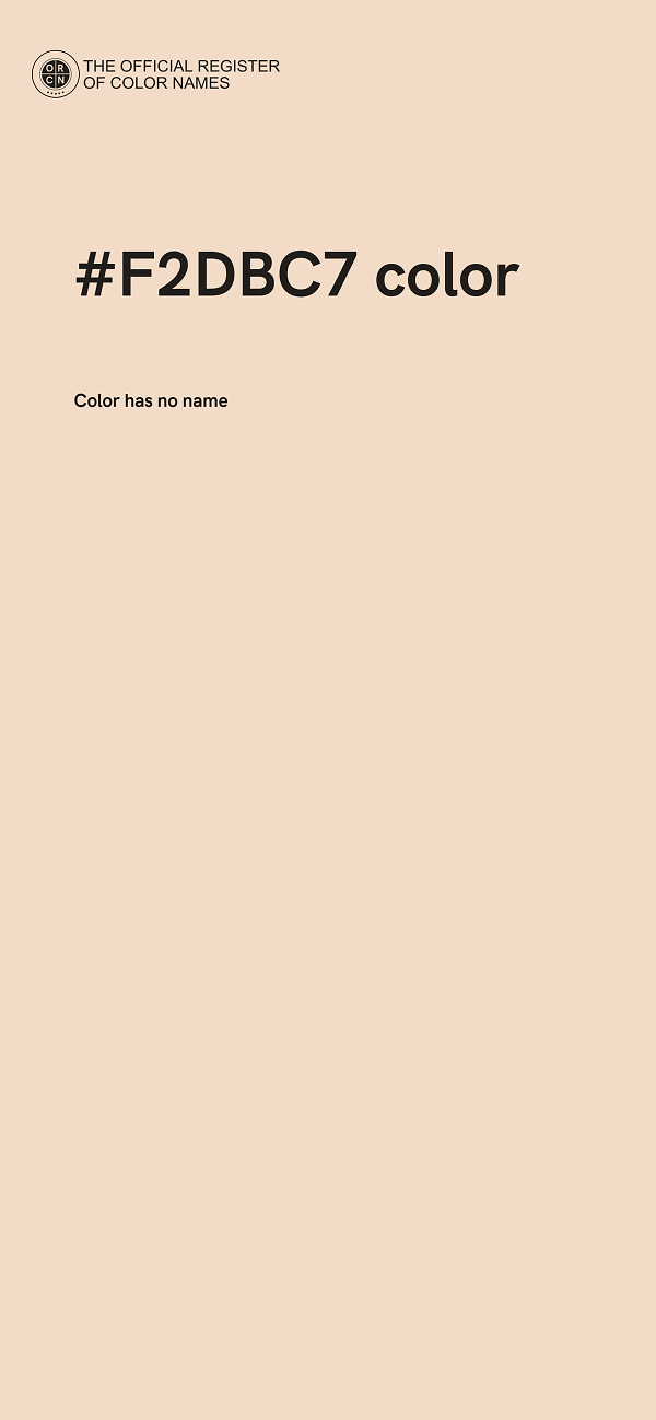 #F2DBC7 color image