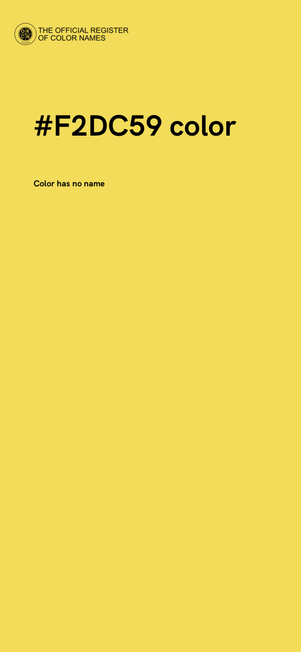 #F2DC59 color image