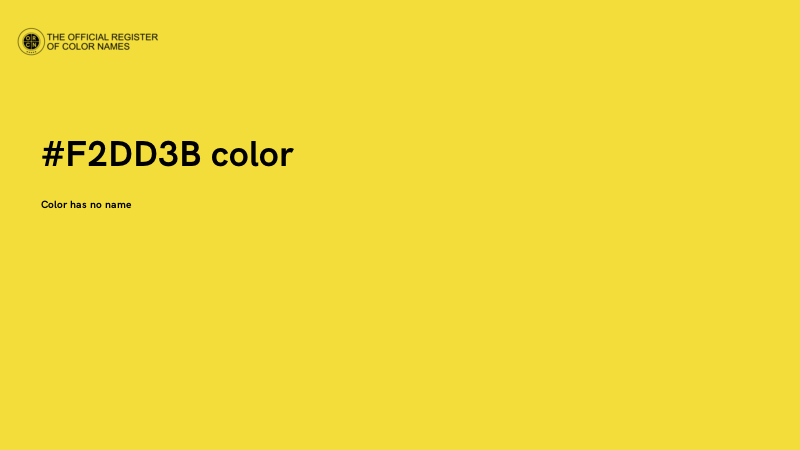 #F2DD3B color image