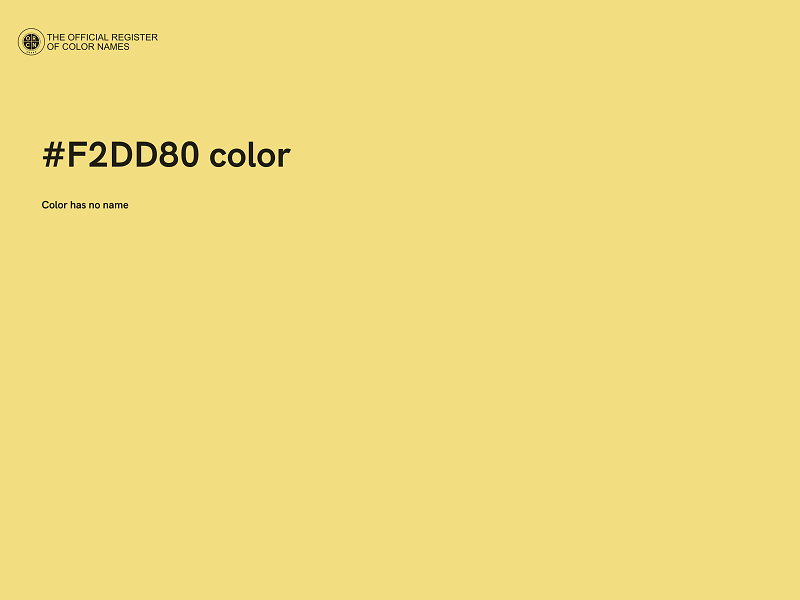 #F2DD80 color image