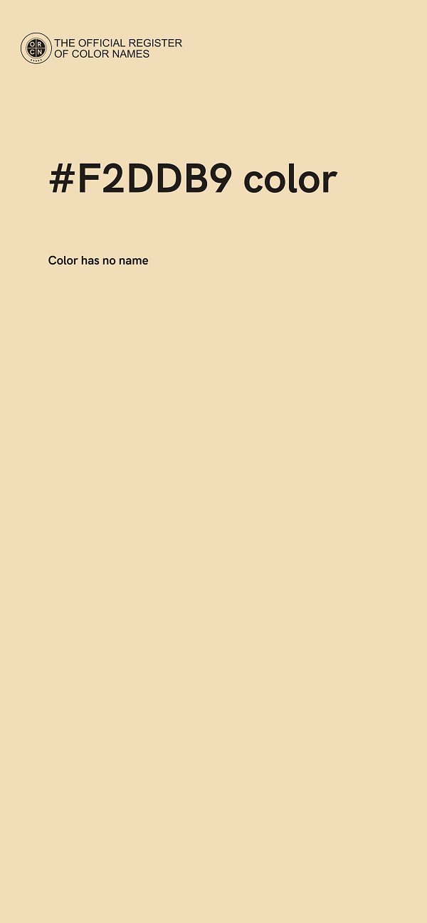 #F2DDB9 color image