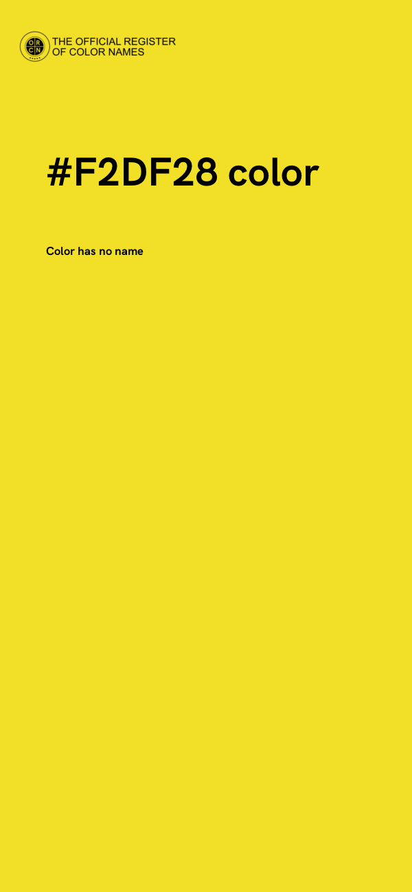 #F2DF28 color image