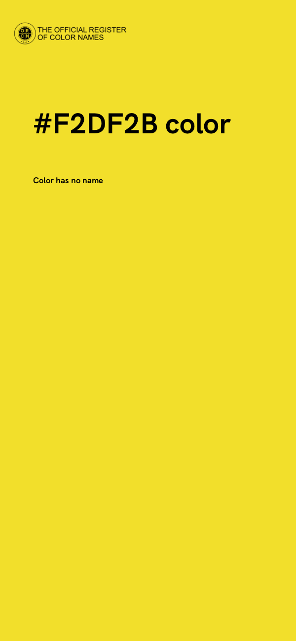 #F2DF2B color image