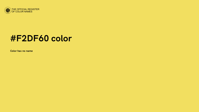 #F2DF60 color image