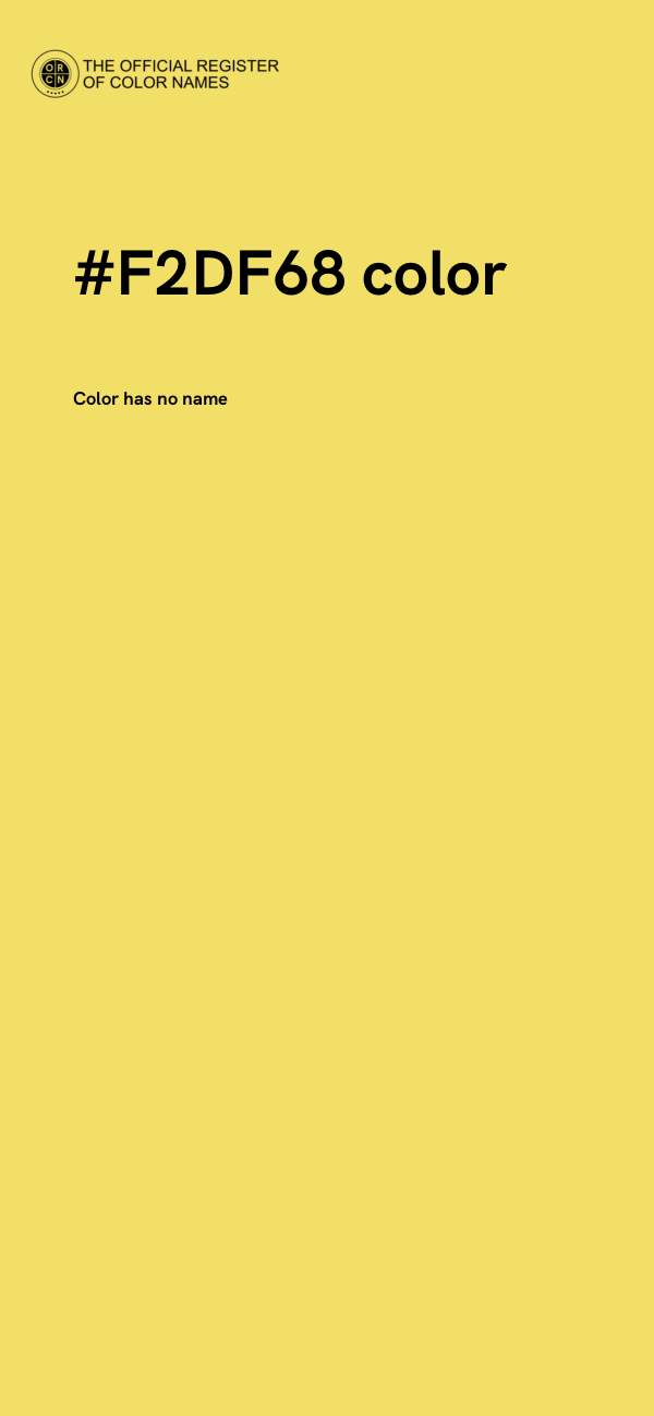 #F2DF68 color image