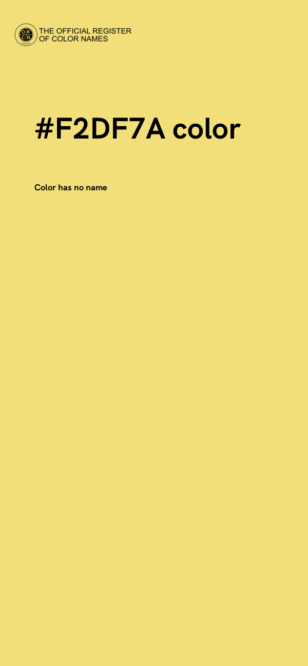 #F2DF7A color image